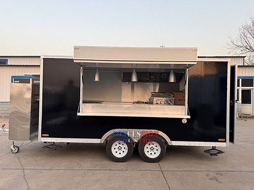 Food trailer ready to ship