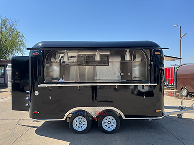 Black color air flow food trailer